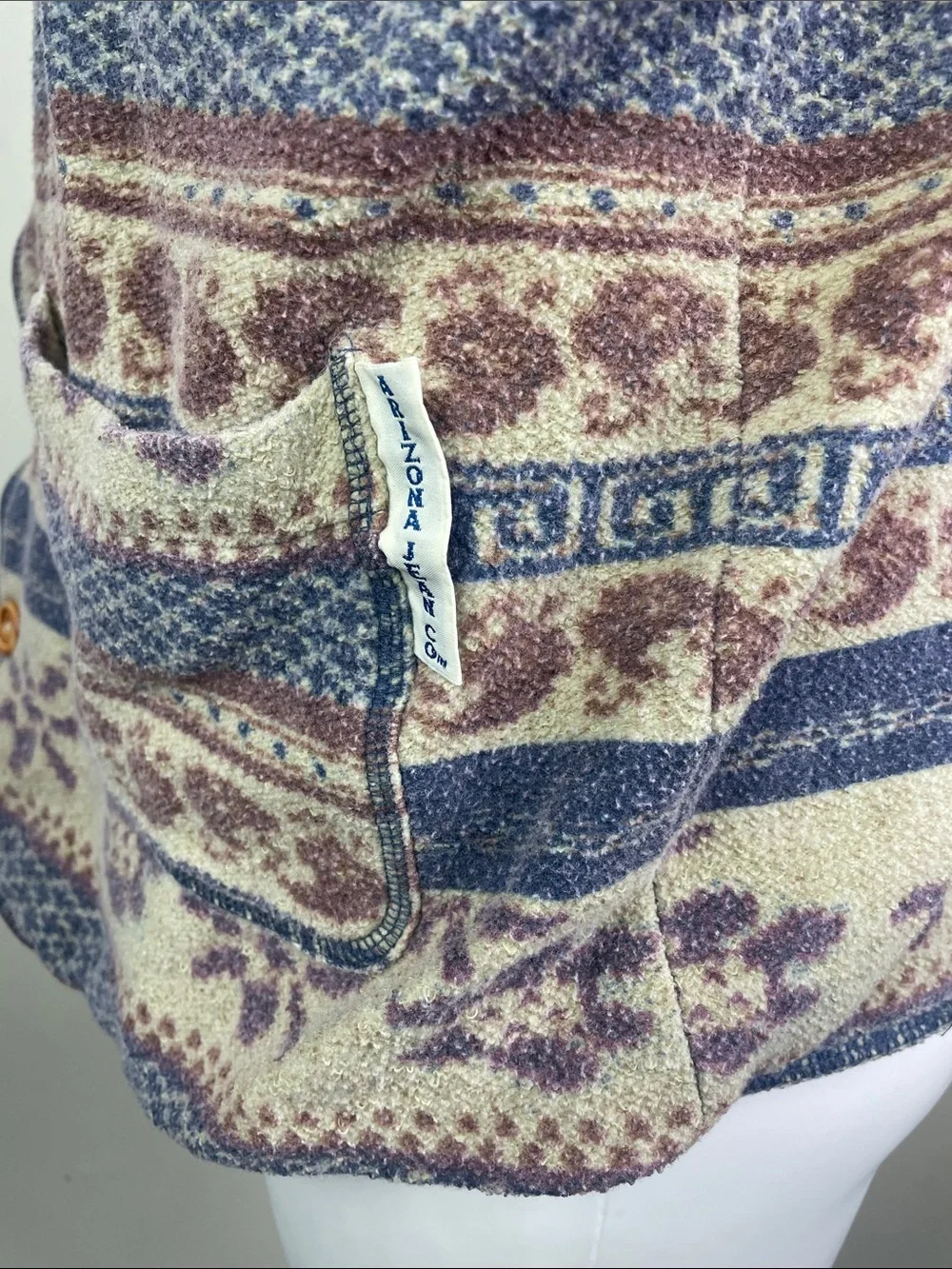 Vintage Arizona Jean Co Reversible Vest Button Front - Picture 14 of 16